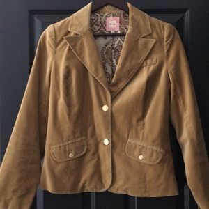 Velvet gold color blazer
